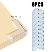Transparent PVC Baby Protection Strip with Double-Sided Tape Anti-Bumb Kid Safety Table Edge Furniture Guard Corner L Protectors Purest Peak