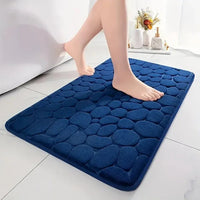 3D Non Slip Bathroom Mat Bath Mats Absorbent Doormat Carpet Cobblestone Embossed Door Floor Mats Machine Washable Quick Drying Quick Pick Grocers
