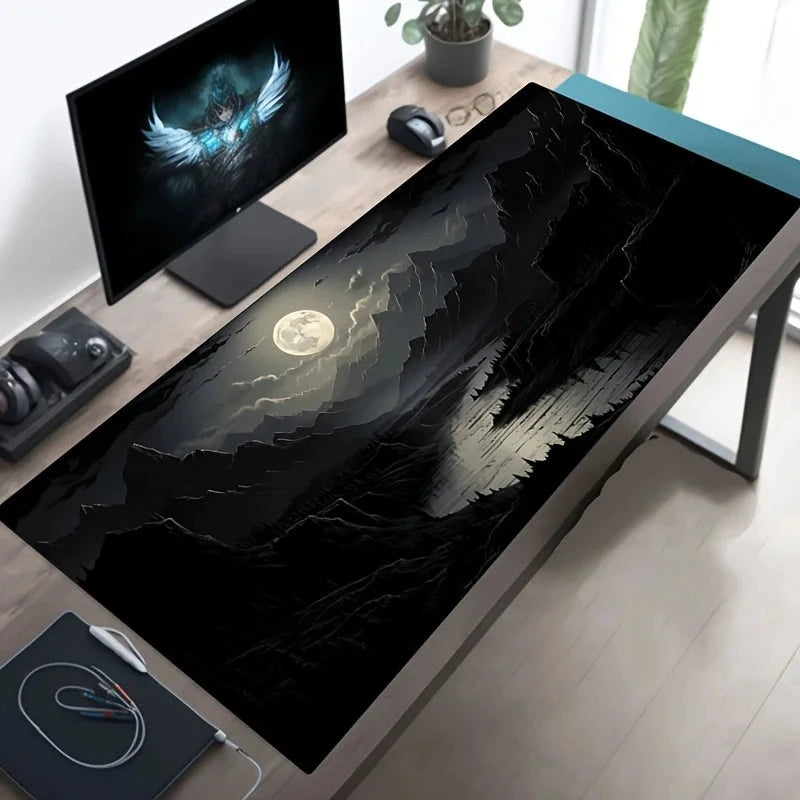 Night Moonlight large cool mouse pad laptop non-slip esports office desk mat game player mousepad mini PC desktop accessories Econic Blanks