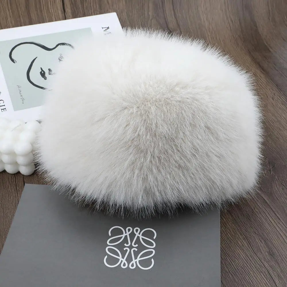 New Fluffy Fur Women's Winter Hat Winter Snow Ski Cap Female Faux Fur Thick Warm Windproof Hat Russian Hat Mink Fisherman's Hat Purest Peak