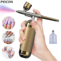 Airbrush Nail With Compressor Portable Air brush For Nails Art Paint Cake Crafts Portable Nails Spray AirBrush Compressor Kit Econic Blanks