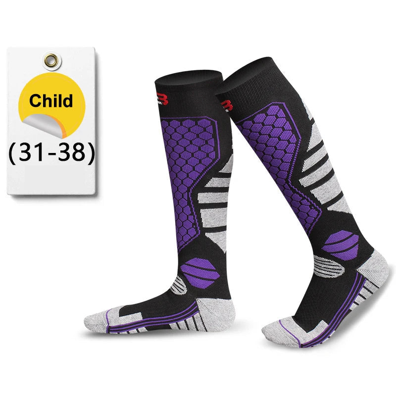 GTUBIKE 1 Pair Winter Warm Ski Stockings Thickening Hiking Socks for Women Men Anti-Cold Skiing Outdoor Sport Stockings Snow Quick Pick Grocers
