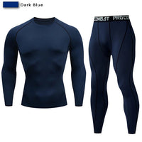 2pcs Men's Compression Sportswear Suit Elastic Training Yoga Sets Workout Jogging Fitness Clothing Tracksuit Pants Sporting Quick Pick Grocers