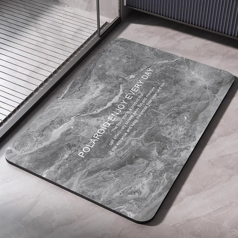 Diatomaceous Earth Bath Mat Bathroom Rug Absorbent Non-slip Floor Foot Mats Quick Dry Shower Carpet Toilet Pad Doormat Washable Quick Pick Grocers