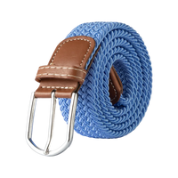107/120/130CM Fashion Female Elastic Casual Stretch Woven Belt Unisex Canvas Elastic Belts for Women Jeans Pin Buckle Men Belt Quick Pick Grocers