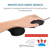 Widen Memory Foam Nonslip Mouse Pad Wrist Support Keyboard Wrist Rest Support For Office, Computer, Laptop & Mac & Comfortable Econic Blanks