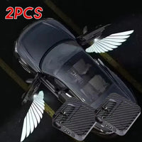 2PCS Car Angel Wings Welcome Light – LED Door Projector Lamp for Universal Car Models Econic Blanks