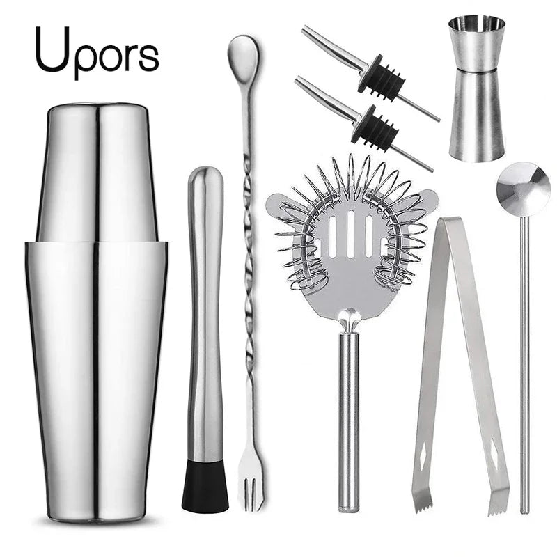 UPORS Boston Shaker Professional Stainless Steel Bartender Wine Cup Cocktail Mixer Martini Cocktail Shaker Bar Set Quick Pick Grocers