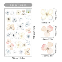 Boho Flowers Wall Stickers Child Watercolor Bedroom Living Room Home Decor Art Eco-frienly Removable Decals PVC Murals Econic Blanks