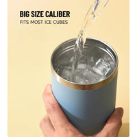 Tyeso Large-Capacity Thermoses Handle Vacuum Cup Dual-Drink Coffee Mug Stainless Steel Ice Cup Car Bottle Hot Cold Retention Quick Pick Grocers