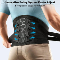 Back Brace for Lower Back Pain, Sciatica, Herniated Disc, Scoliosis, Back Support Belt with Soft Pad, Lightweight Lumbar Support Econic Blanks