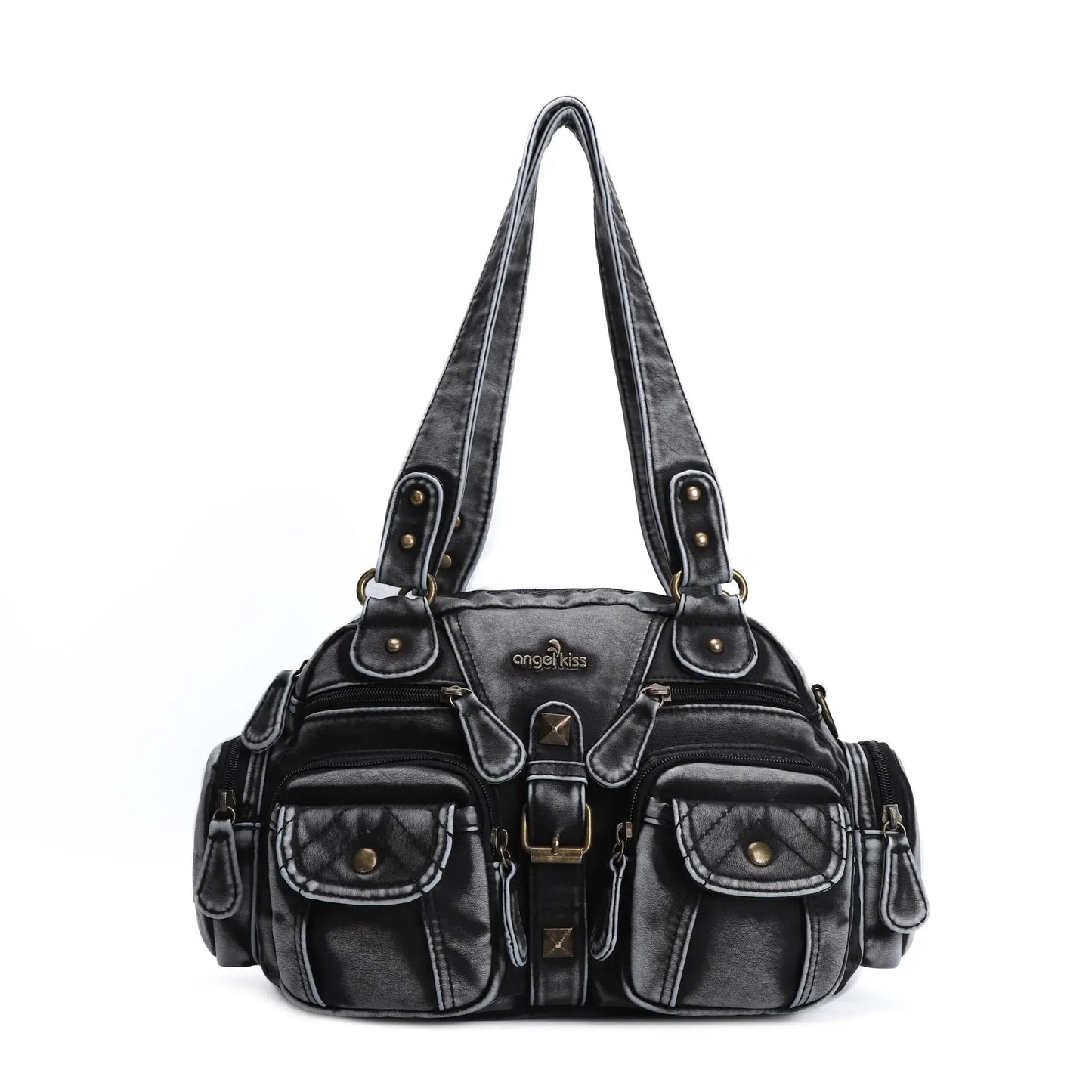 Vintage Women Handbags Satchel Top-handle Handbag PU Shoulder Bag Dumpling Pack Give Gifts Shoulder Bags Phone Money Pack Quick Pick Grocers