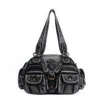 Vintage Women Handbags Satchel Top-handle Handbag PU Shoulder Bag Dumpling Pack Give Gifts Shoulder Bags Phone Money Pack Quick Pick Grocers