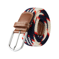 107/120/130CM Fashion Female Elastic Casual Stretch Woven Belt Unisex Canvas Elastic Belts for Women Jeans Pin Buckle Men Belt Quick Pick Grocers