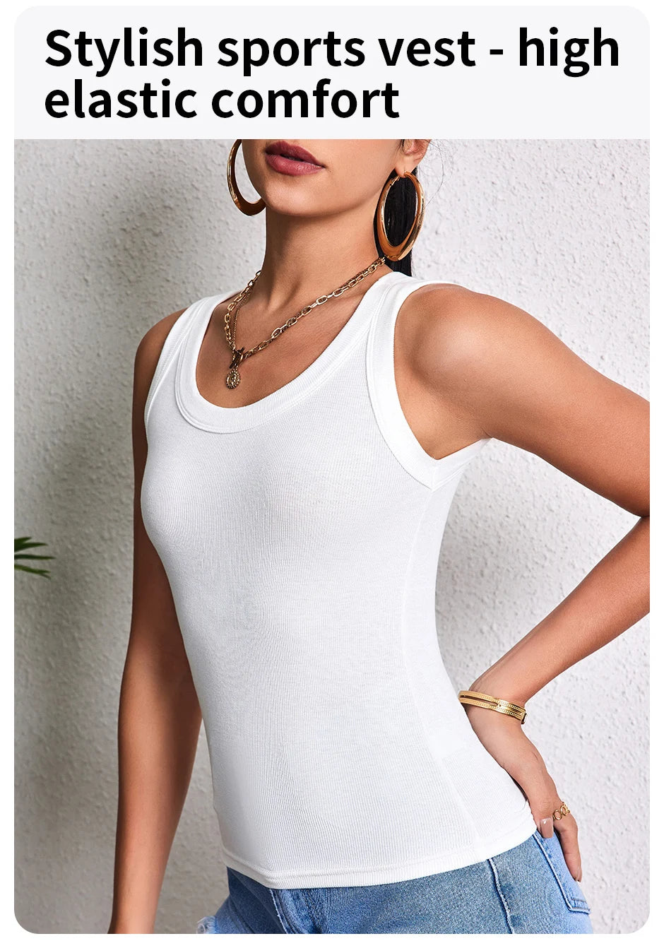 3-piece Ladies Solid Color Vest Fashion Joker Young Woman Threaded Camisole Quick Pick Grocers