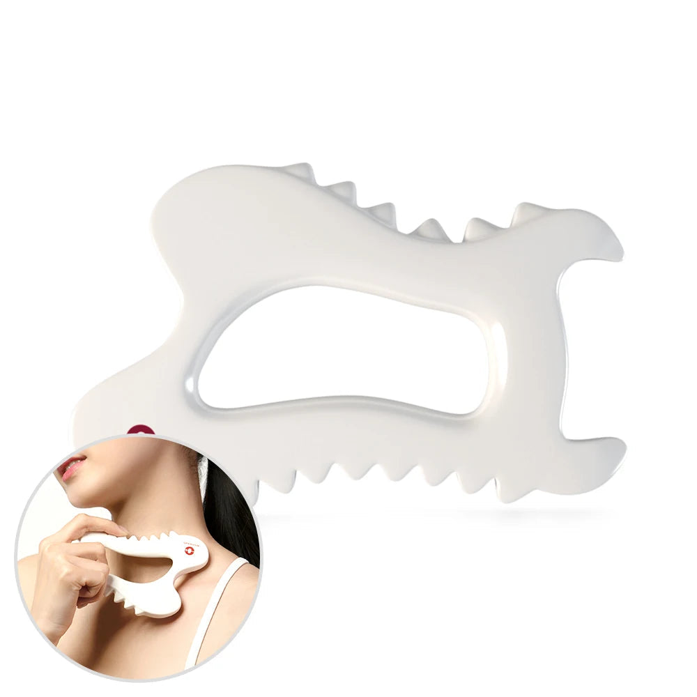 Ceramic Gua Sha board skin scraping tools face massager whole body carving Body Guasha, Body Massage Tool Quick Pick Grocers
