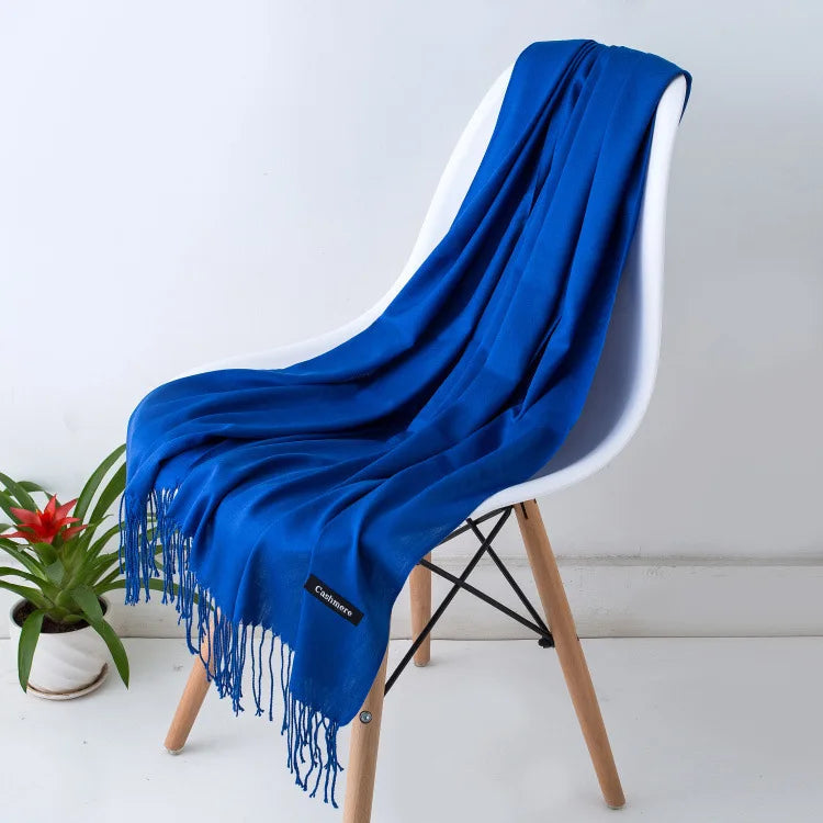Fashion Solid Scarf Women Cashmere Soft Winter Warm Scarves Hijab Female Long Headband Shawl Wraps Bandana Foulard 2022 Echarpe Quick Pick Grocers