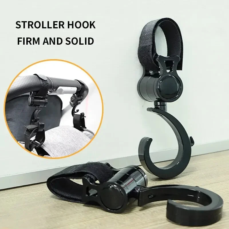 2 PCS Cartoon Stroller Accessories Degree Large Hook Umbrella Car Hook and Loop Stroller Hook Purest Peak