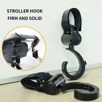 2 PCS Cartoon Stroller Accessories Degree Large Hook Umbrella Car Hook and Loop Stroller Hook Purest Peak