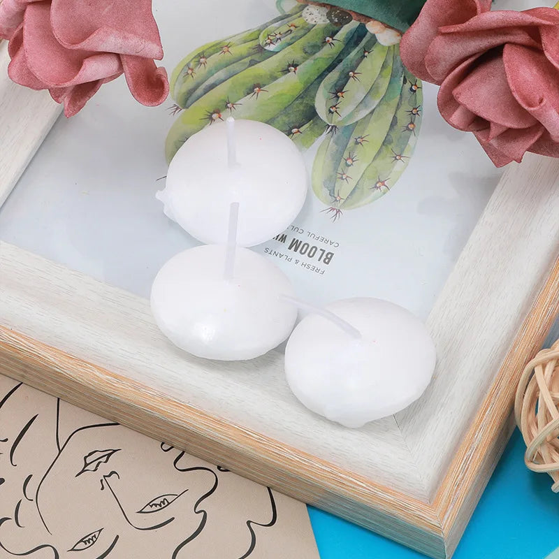 6/10/16Pcs Unscented Discs Candles Floating For Valentine's Day Party Wedding Home Bathtub Decor Romantic Confession Candlelight Purest Peak Salt
