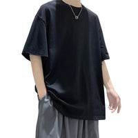 Oversized Summer Short Sleeve Men's T Shirt New Fashion Solid Loose O-Neck T Shirts Mens Cotton Hip Hop Streetwear Top Tees 5XL Quick Pick Grocers