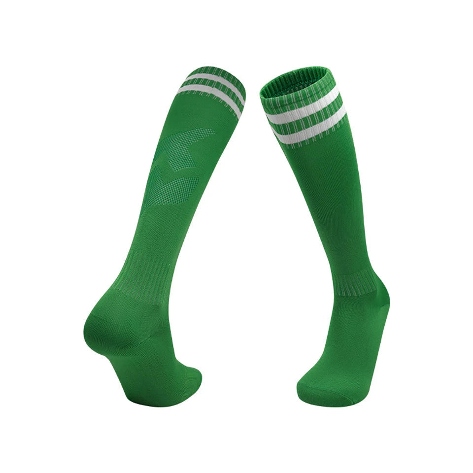 Loogdeel Football Socks Long Tube Knee Cotton Adults Children Legging Stockings Non-slip Soccer Baseball Running Sports Socks Quick Pick Grocers