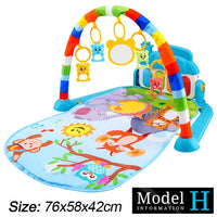 Baby Fitness Stand Music Play Gym Activity Toys Newborn Piano Crawling Blanket Pedal Game Pad Early Education 0-36 Months Gifts Purest Peak