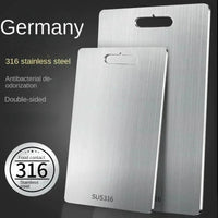 316 Stainless Steel Panel and Chopping Board Kitchen Household Thickened Double Sided Cutting Board Block Kneading Dough Board Econic Blanks