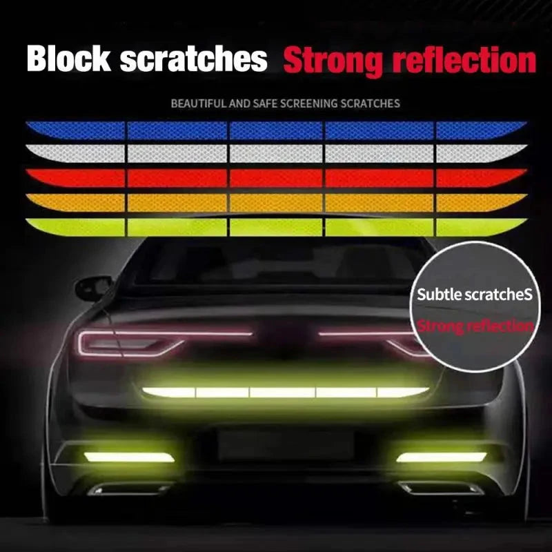 1 Set Reflective Warning Safety Tape – Car Trunk Anti-Collision Strips for Vehicle Protection Econic Blanks