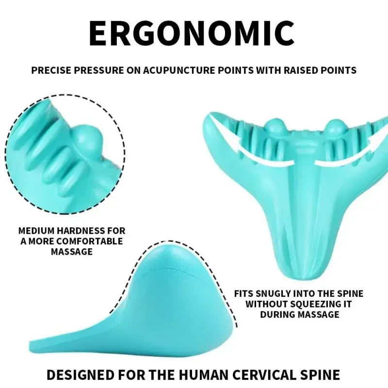 Neck Shoulder Stretcher Relaxer Cervical Chiropractic Traction Device Massage Pillow for Pain Relief Cervical Spine Alignment Quick Pick Grocers