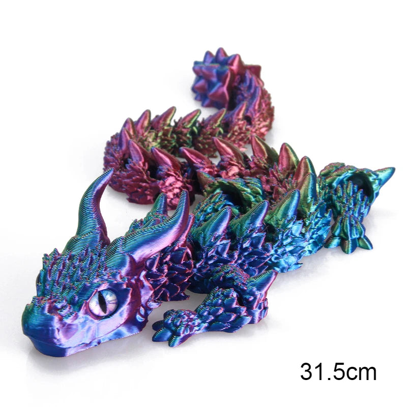 3D Printed Magic Dragon Movable Joint Fidget Toy Rotatable Articulated Office Desktop Ornament Adults Kid Toy Crafts Gift Quick Pick Grocers