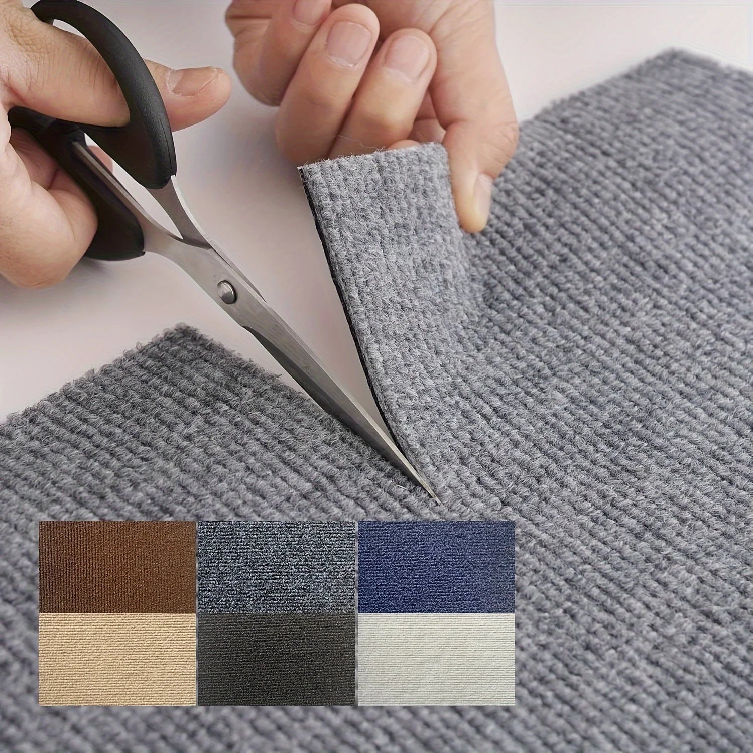 30x30cm DIY Modern Carpet Self-adhesive Anti Slip Block Fully Spread Floor Mat Bedroom Study Office Can Be Cut Quick Pick Grocers