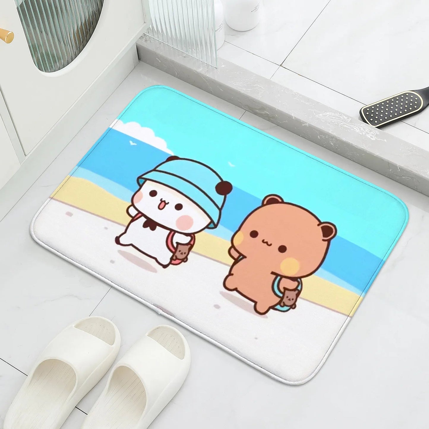 1Pc Bubu and Dudu Cute Cartoon Welcome Mat Entrance Doormat Balcony Bathroom Floor Mats Non-slip Rug Bedroom Carpet Home Decor Quick Pick Grocers