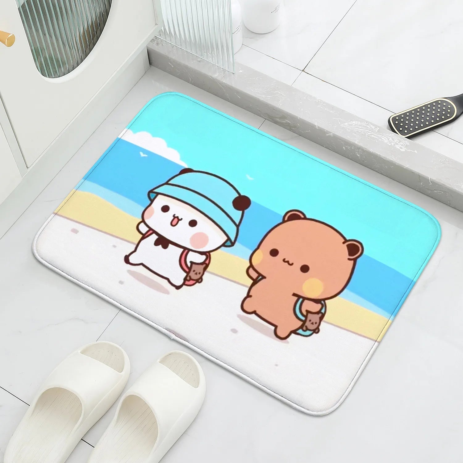 1Pc Bubu and Dudu Cute Cartoon Welcome Mat Entrance Doormat Balcony Bathroom Floor Mats Non-slip Rug Bedroom Carpet Home Decor Quick Pick Grocers