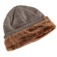 New Unisex Slouchy Winter Hats Add Fur Lined Men And Women Warm Beanie Cap Casual Label Decor Winter Knitted Hats Purest Peak