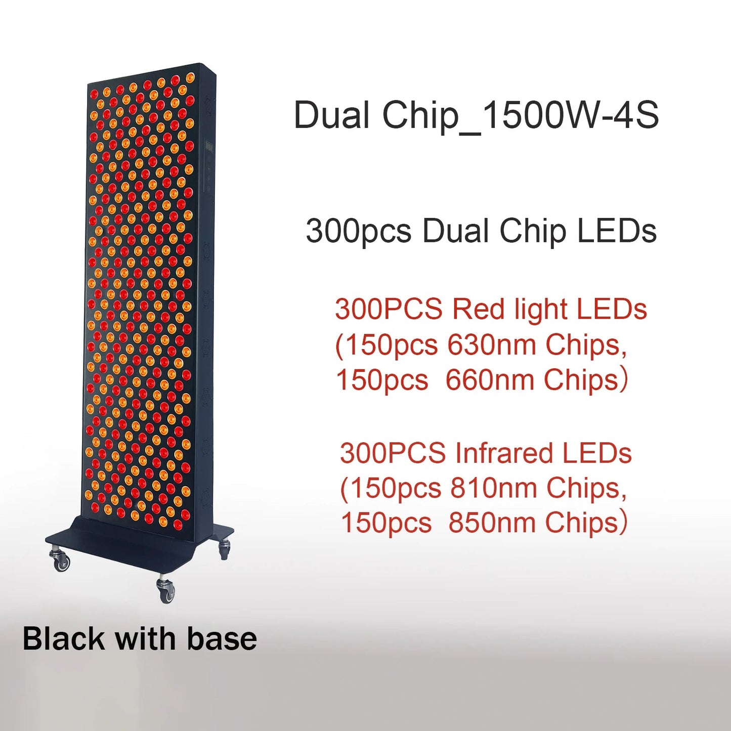 Dual Chip Red Light Therapy Panel Lamp 630nm 660nm Near Infrared Therapy Light 810nm 850nm LED Beauty Devices for Face and Body Quick Pick Grocers