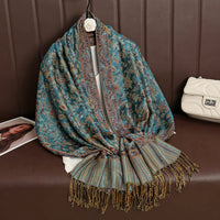 Luxury Brand Autumn Cashmere Pashmina Shawl Lady Wrap Warm Winter Scarves Design Print Female Foulard Cotton Stoles Scarf 2023 Quick Pick Grocers