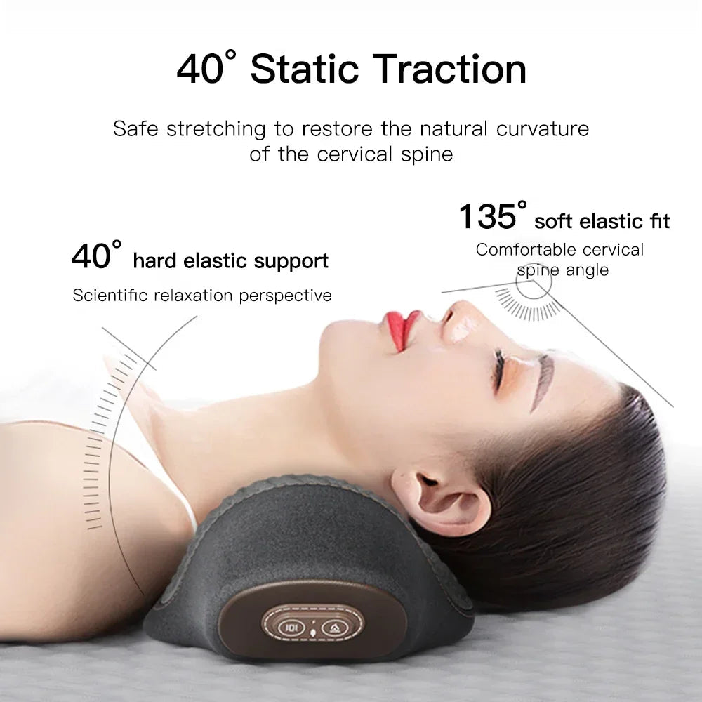 Electric Neck Massager Pillow Cervical Stretcher Heating Vibration Massage Back Traction Orthopedic Sleeping Pillows Support Quick Pick Grocers
