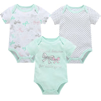 3/6 pcs a lot Baby Girls Clothes  pour nouveaux Cotton Short Sleeve Girl Bodysuit 0-12 Months Newborn Boys Clothing Toddler Econic Blanks