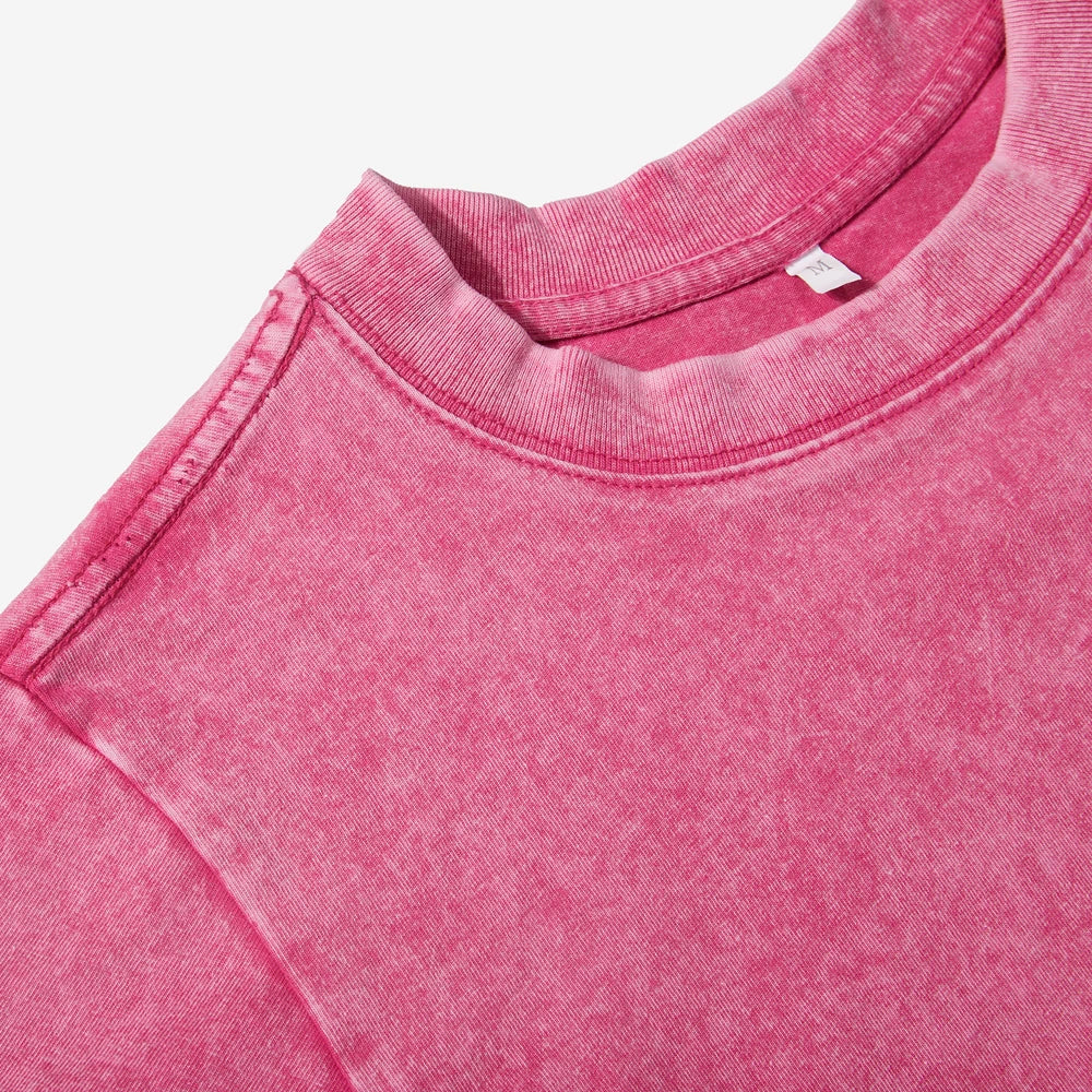 100% Cotton Washed T-Shirts For Women Loose O-Neck Crop Tops Y2k Street Female Clothes Summer Casual Vintage Short Sleeve Tees Quick Pick Grocers