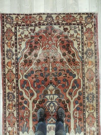 Exquisite Distressed Fine Persian Area Rug 5x7 Ft