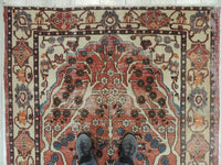 Exquisite Distressed Fine Persian Area Rug 5x7 Ft