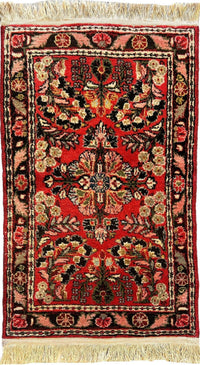 Exquisite Small Sarouk Rug 1'10''x3 Ft