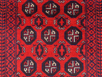 Hand Knotted Afghani Wool Baluch Runner Rug With Rug Pad 2x7 Ft