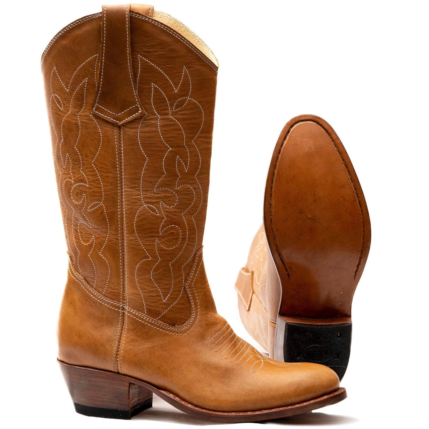 Round Toe Cowgirl Boots Atitlan Leather
